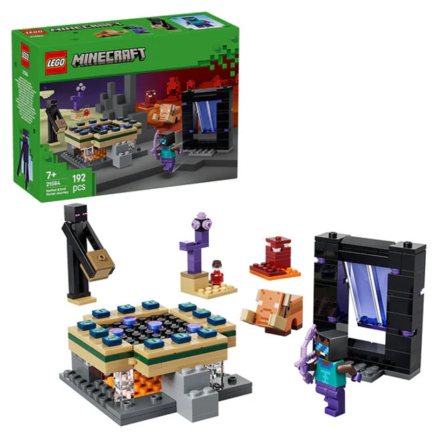 LEGO® Minecraft® Nether & End Portal Journey Gamer Toy 21584