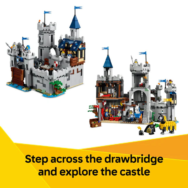 LEGO® Creator 3in1 Medieval Horse Knight Castle Playset Building Toy 31168