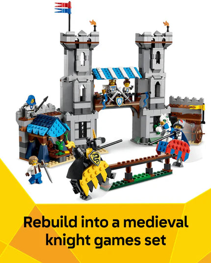 LEGO® Creator 3in1 Medieval Horse Knight Castle Playset Building Toy 31168