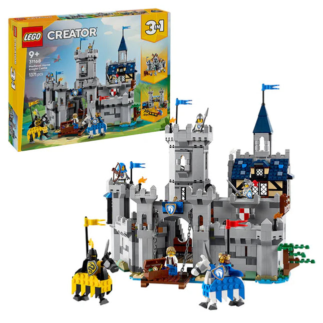LEGO® Creator 3in1 Medieval Horse Knight Castle Playset Building Toy 31168