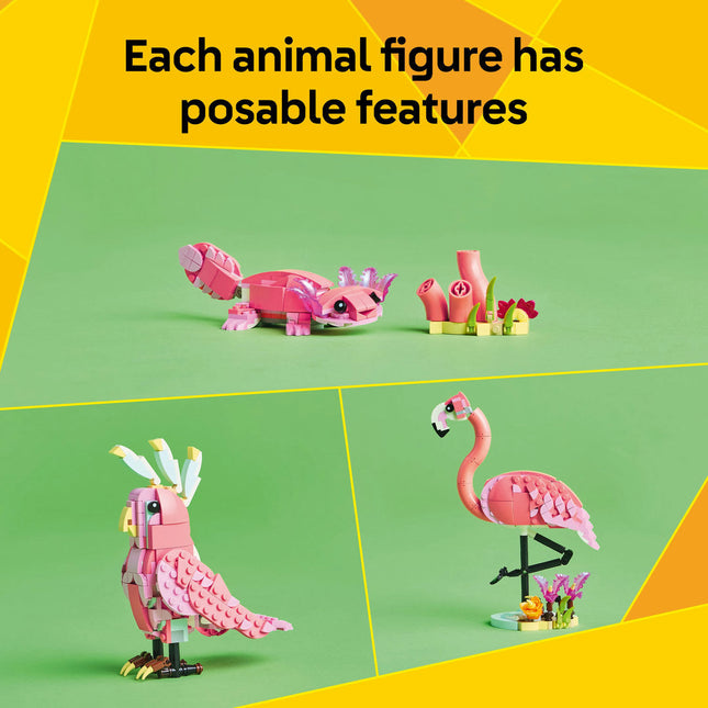 LEGO® Creator 3in1 Wild Animals: Pink Flamingo Animal Toy Playset 31170