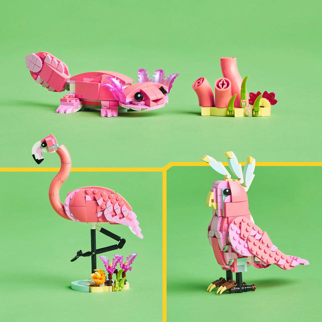LEGO® Creator 3in1 Wild Animals: Pink Flamingo Animal Toy Playset 31170