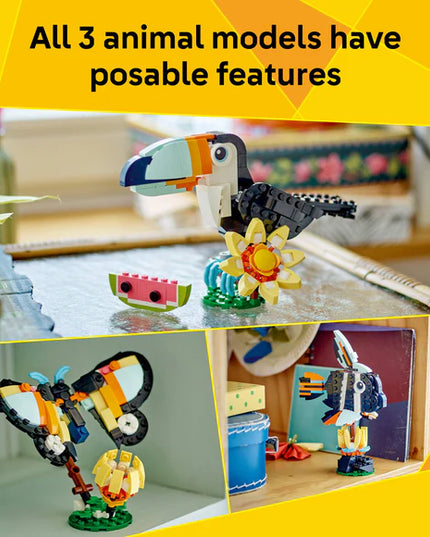LEGO® Creator 3in1 Wild Animals: Tropical Toucan Figure Playset 31173