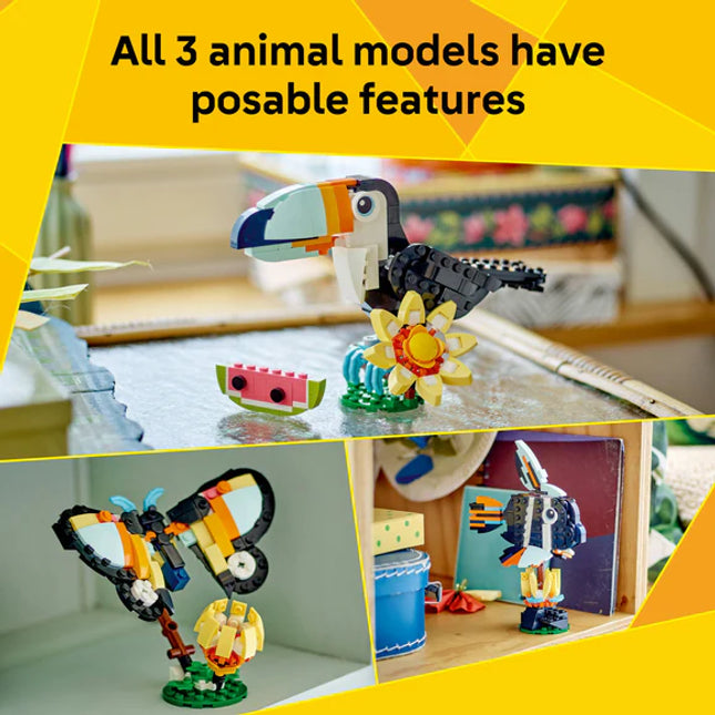 LEGO® Creator 3in1 Wild Animals: Tropical Toucan Figure Playset 31173