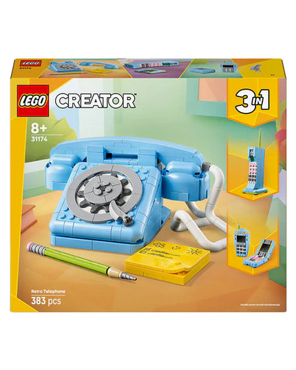 LEGO® Creator 3in1 Retro Telephone Nostalgic and Vintage Toy Phones 31174