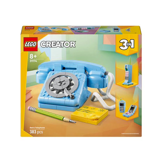 LEGO® Creator 3in1 Retro Telephone Nostalgic and Vintage Toy Phones 31174