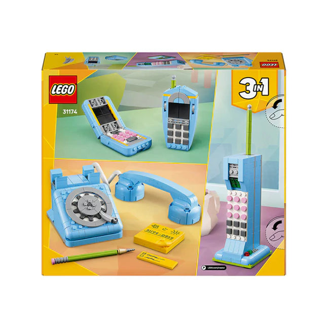 LEGO® Creator 3in1 Retro Telephone Nostalgic and Vintage Toy Phones 31174