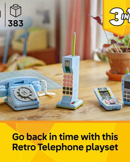 LEGO® Creator 3in1 Retro Telephone Nostalgic and Vintage Toy Phones 31174