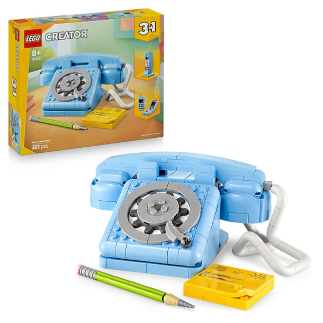 LEGO® Creator 3in1 Retro Telephone Nostalgic and Vintage Toy Phones 31174