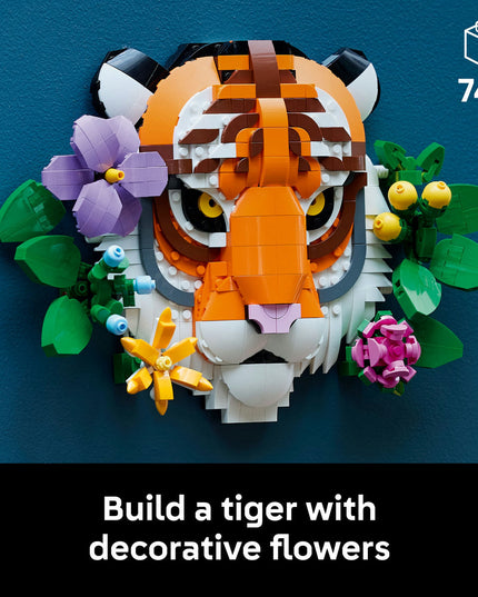 LEGO® Art The Fauna Collection – Tiger, Housewarming Gift for a New Home 31217