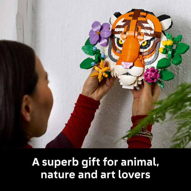 LEGO® Art The Fauna Collection – Tiger, Housewarming Gift for a New Home 31217
