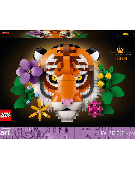 LEGO® Art The Fauna Collection – Tiger, Housewarming Gift for a New Home 31217