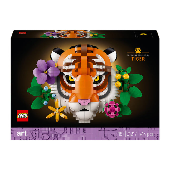 LEGO® Art The Fauna Collection – Tiger, Housewarming Gift for a New Home 31217