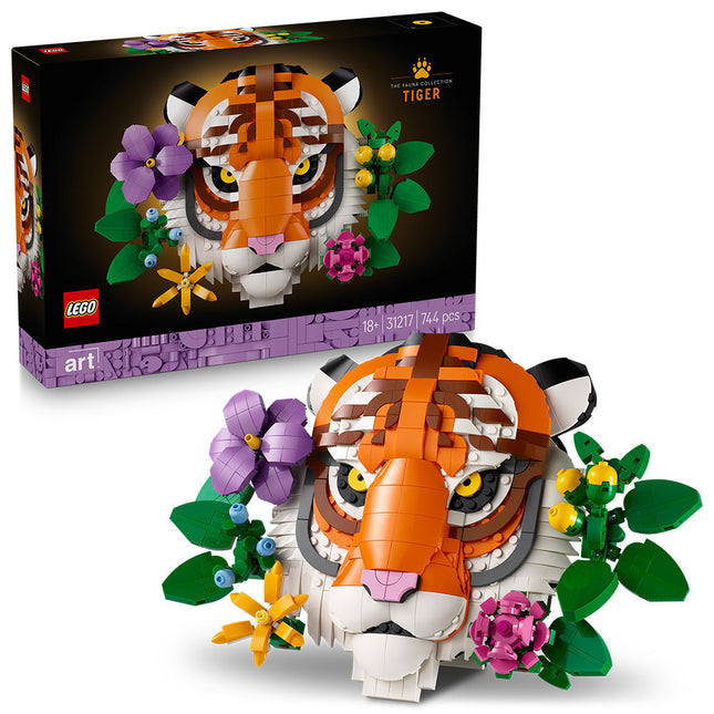 LEGO® Art The Fauna Collection – Tiger, Housewarming Gift for a New Home 31217