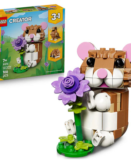 LEGO® Creator 3 in 1 Cute Hamster with a Flower Toy 31376