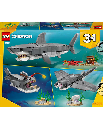 LEGO® Creator Fierce Shark with a Treasure Chest Toy 31381