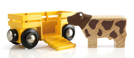 BRIO COW AND WAGON