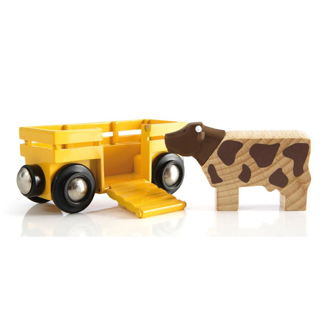 BRIO COW AND WAGON