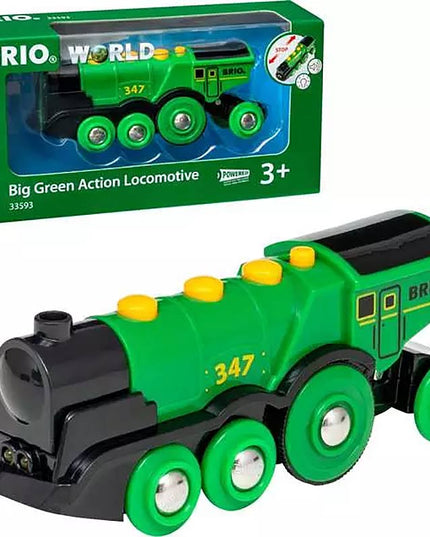BRIO BIG GREEN ACTION LOCOMOTIVE