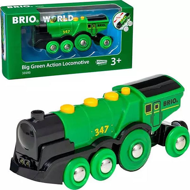 BRIO BIG GREEN ACTION LOCOMOTIVE