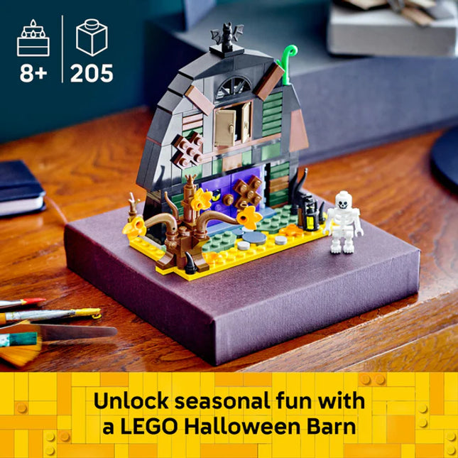 LEGO® Halloween Barn Building Toy with Skeleton Minifigure 40721
