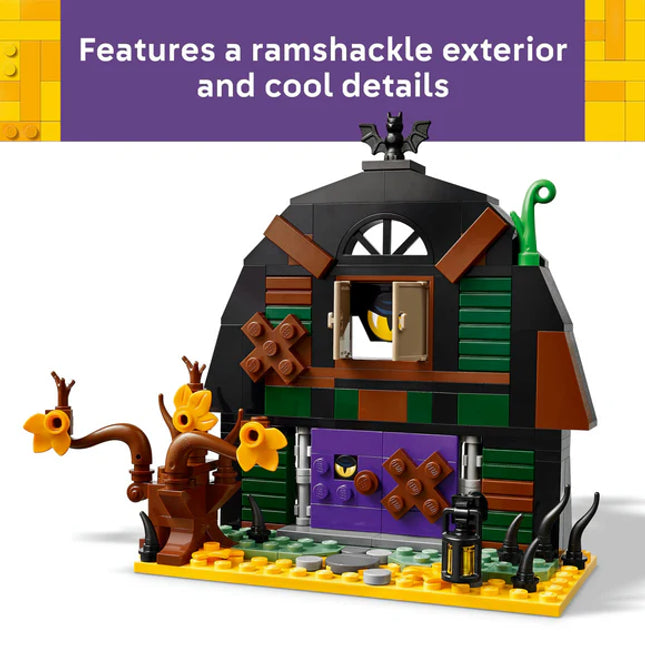 LEGO® Halloween Barn Building Toy with Skeleton Minifigure 40721