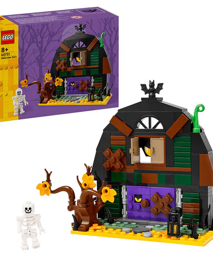 LEGO® Halloween Barn Building Toy with Skeleton Minifigure 40721