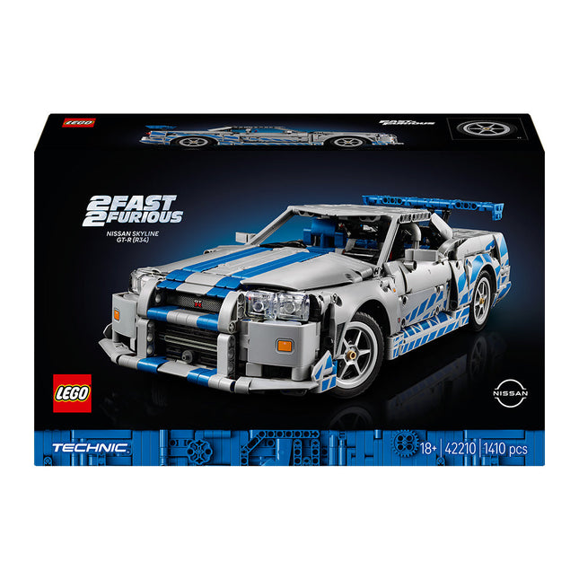 LEGO® Technic™ 2 Fast 2 Furious Nissan Skyline GT-R (R34) Car Model Kit 42210