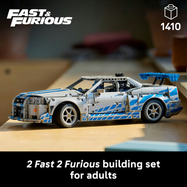 LEGO® Technic™ 2 Fast 2 Furious Nissan Skyline GT-R (R34) Car Model Kit 42210