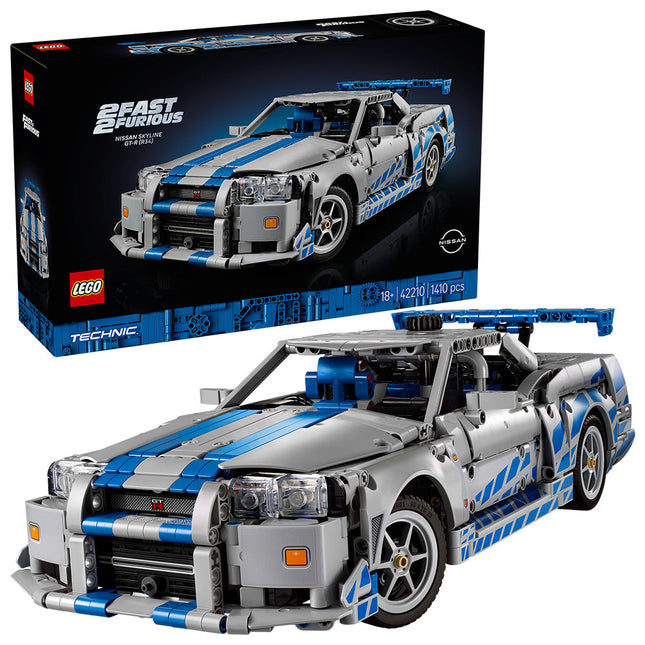 LEGO® Technic™ 2 Fast 2 Furious Nissan Skyline GT-R (R34) Car Model Kit 42210