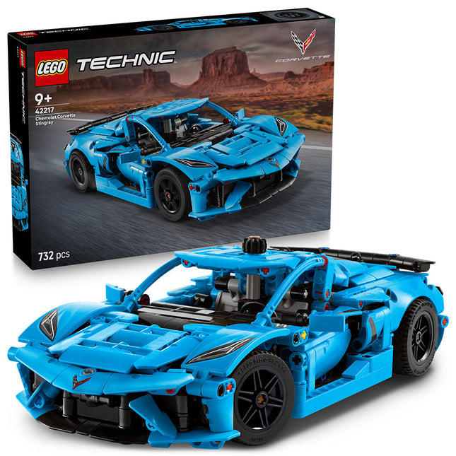 LEGO® Technic™ Chevrolet Corvette Stingray Blue Car Model Kit 42217