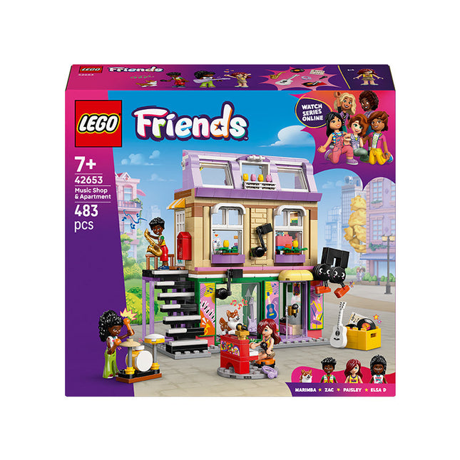 LEGO® Friends Music Store & Apartment Building Set Pretend-Play Toy 42653