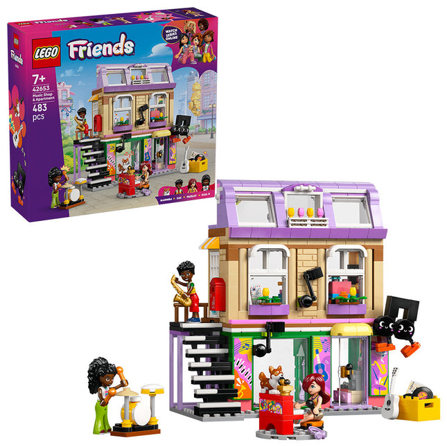 LEGO® Friends Music Store & Apartment Building Set Pretend-Play Toy 42653