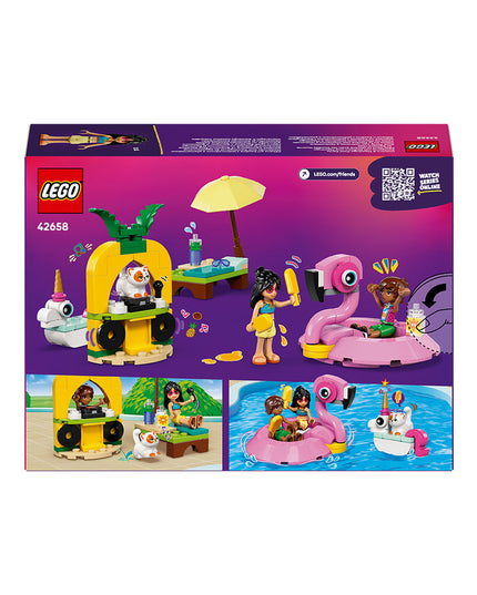 LEGO® Friends Unicorn & Flamingo Pool Party Toy Building Set 42658