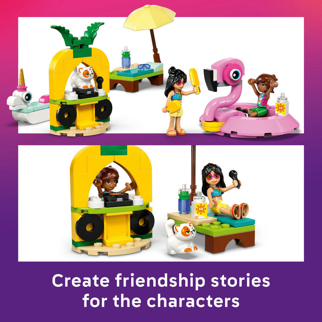 LEGO® Friends Unicorn & Flamingo Pool Party Toy Building Set 42658