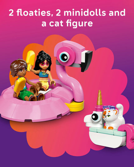LEGO® Friends Unicorn & Flamingo Pool Party Toy Building Set 42658