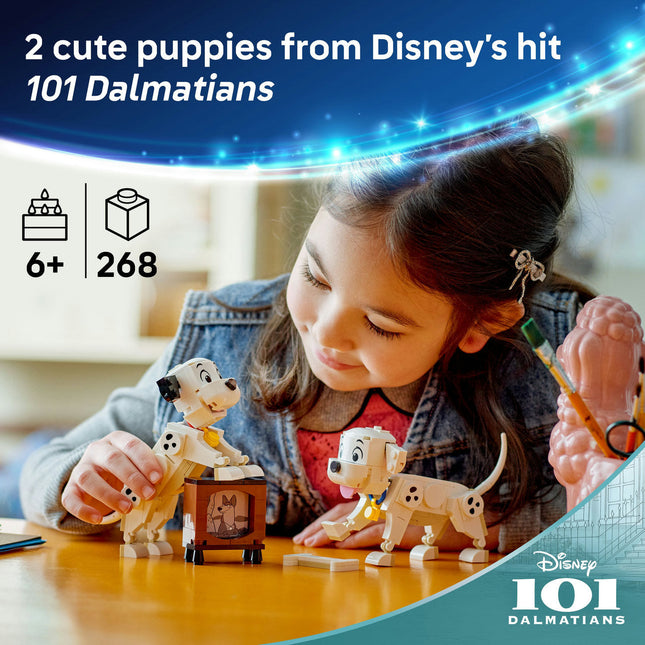 LEGO® ǀ Disney Lucky & Penny 101 Dalmatians Puppies Building Toy 43271