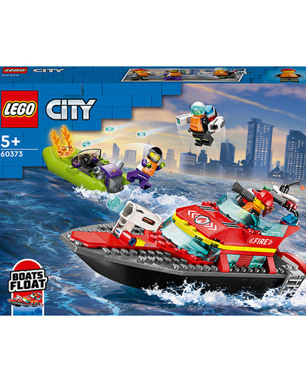 LEGO® City Fire Rescue Boat Building Toy Set 60373