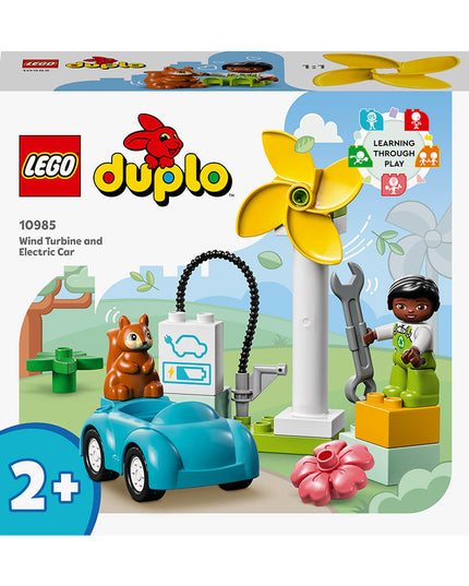 LEGO® DUPLO® Town Wind Turbine and Electric Car Building Toy Set 10985