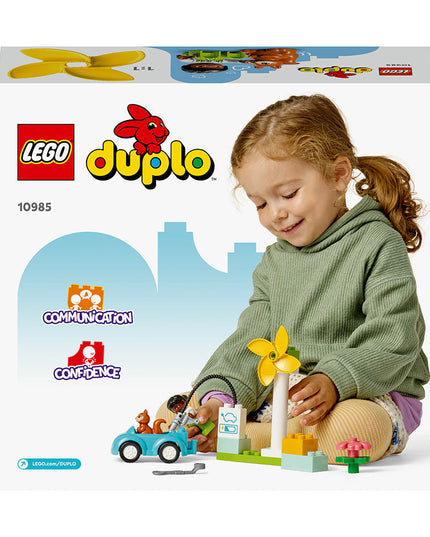 LEGO® DUPLO® Town Wind Turbine and Electric Car Building Toy Set 10985