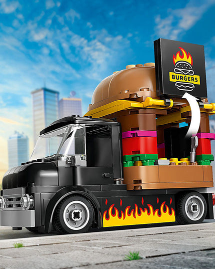 LEGO® City Burger Van, Food Truck Toy Playset 60404