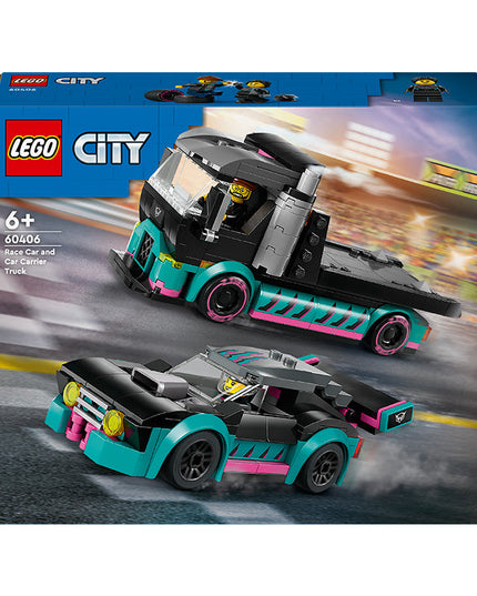 LEGO® City Race Car and Car Carrier Truck Toys 60406