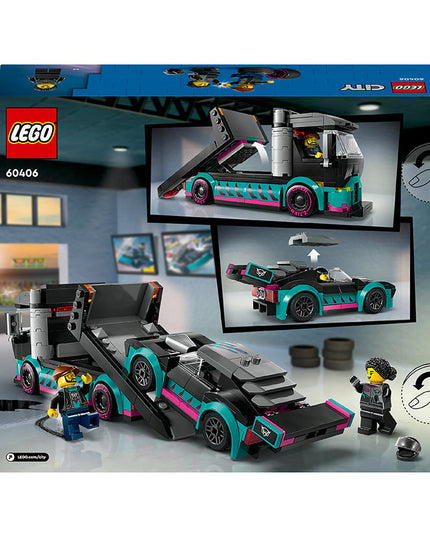 LEGO® City Race Car and Car Carrier Truck Toys 60406