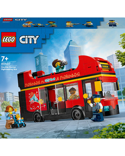 LEGO® City Red Double-Decker Sightseeing Bus Toy Set 60407