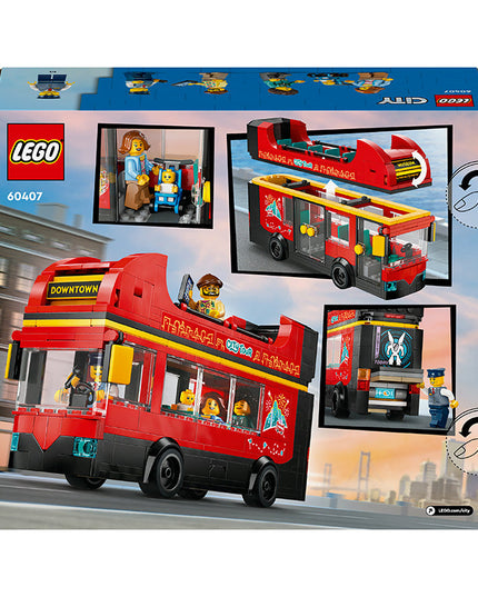 LEGO® City Red Double-Decker Sightseeing Bus Toy Set 60407