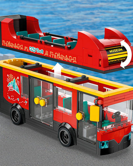 LEGO® City Red Double-Decker Sightseeing Bus Toy Set 60407