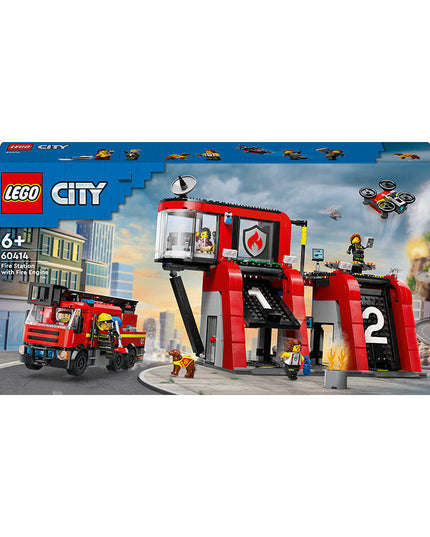 LEGO® City Fire Station with Fire Engine Toy Playset 60414