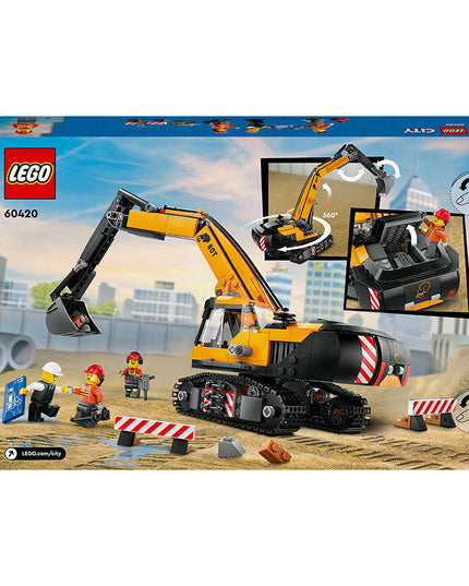 LEGO® City Yellow Construction Excavator Digger Toy Set 60420