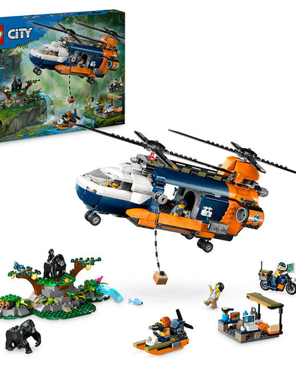 LEGO® City Jungle Explorer Helicopter at Base Camp 60437