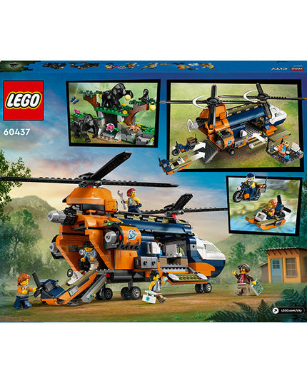 LEGO® City Jungle Explorer Helicopter at Base Camp 60437